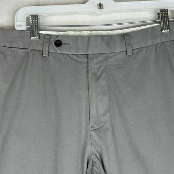 Polo Ralph Lauren Pants Mens 35x30 Measures 34x29 Gray Straight‎ Flat Front - Picture 5 of 12